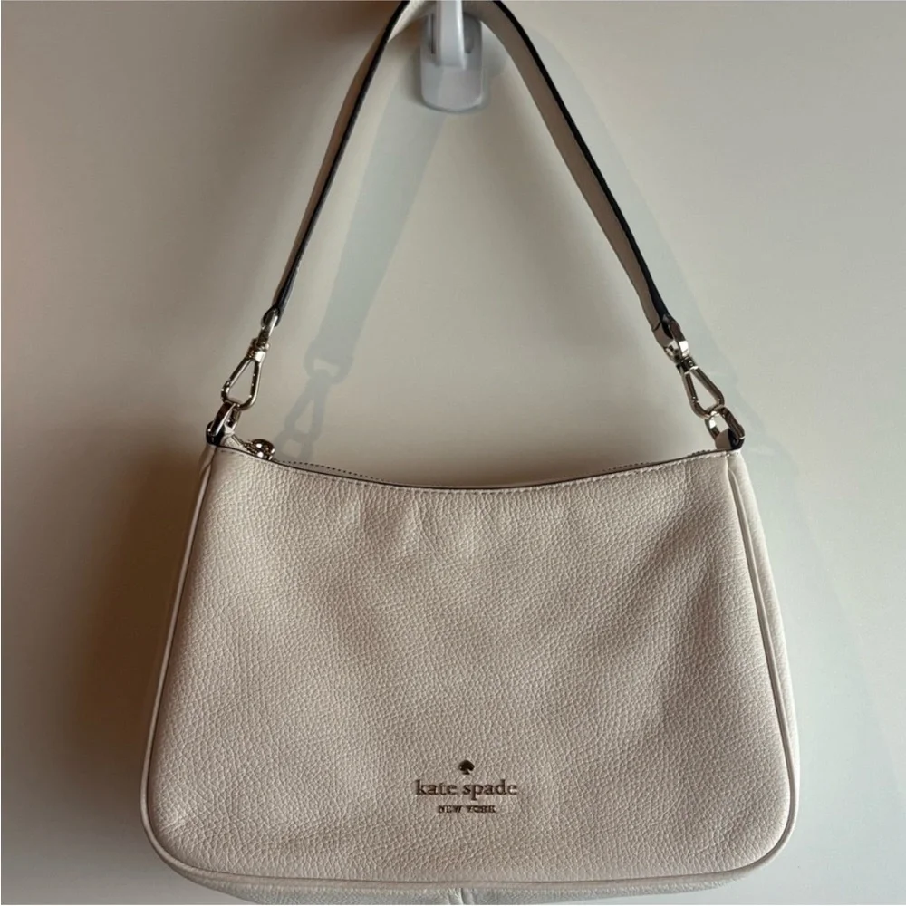 Kate Spade Rosie Shoulder Bag Parchment White Leather Purse KF086